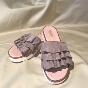 Open toe slide sandals